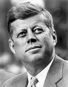 JFK White House portrait looking up lighting corrected
