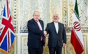 Javad Zarif meeting with UK foreign minister Boris Johnson in Tehran 2017-12-09 02