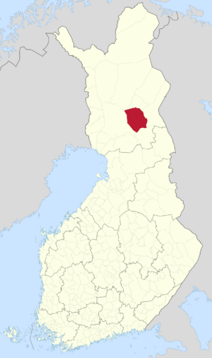 Location of Kemijärvi in Finland