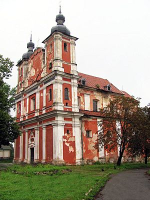 A catholic church in Dubrovytsia