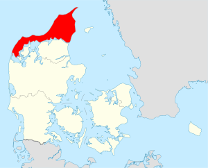 Location map North Jutlandic Island
