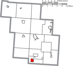 Location of New Straitsville in Perry County