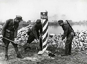 Marking Polish-German Border in 1945