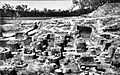 Mauryan ruins of pillared hall at Kumrahar site of Pataliputra ASIEC 1912-13