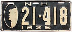 New Hampshire 1926 license plate