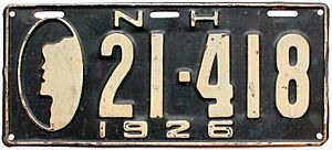 New Hampshire 1926 license plate