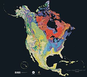 North america terrain 2003 map