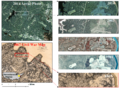 Old paper map vs modern aerial photo