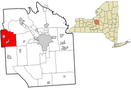 Location in Onondaga County and the state of New York.