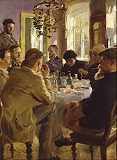 P.S. Krøyer - Artists' luncheon at Brøndum's Hotel - Google Art Project