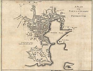 Plan of the Town and Citadel of Plymouth, Benjamin Donn, 1765