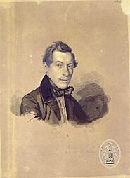 Porträt Hermann Nicolai, gezeichnet von Johann Baptist Kirner, Rom um 1840