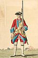 Queens regiment on foot