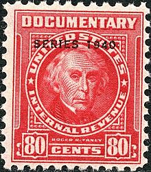 RB Taney revenue 80c 1940 issue R299