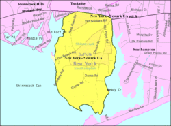 Map of Shinnecock Reservation