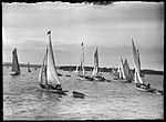 Showing a yachting demonstration on the departure of the eighth volunteer contingent for the Boer War