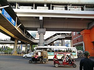 Sikaderpur Metro Station, Gurgaon, Haryana, India. April 2018