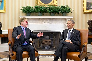 Sir Elton John and President Barack Obama