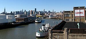 Small tankers unload in Newtown Creek jeh