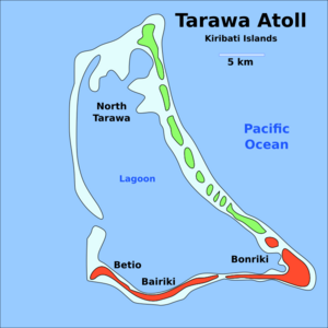 South Tarawa (separated to north and south)