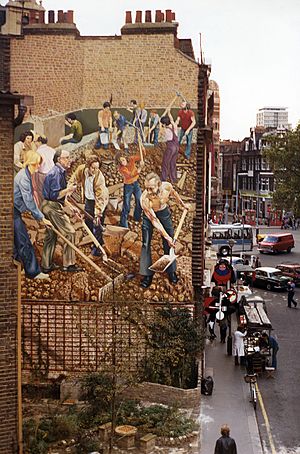 Stephen Pusey Earlham Street Mural 1977