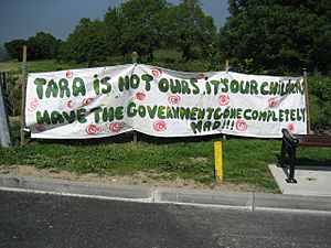 Tara Protest Banner