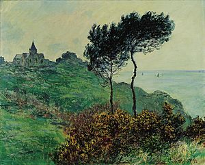 The Church at Varengeville, Grey Weather by Claude Monet, 1882