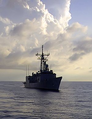 US Navy 070902-N-1810F-324 Guided-missile frigate USS Samuel B. Roberts (FFG 58) patrols the waters off the coast of Panama during PANAMAX 2007