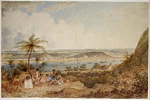 View of Whanganui, New Zealand, 1847, JA Gilfillan