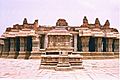 View of dilapidated main mantapa at the Vitthala templein Hampi
