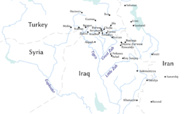 Villages where varieties of North-Eastern Neo-Aramaic are spoken
