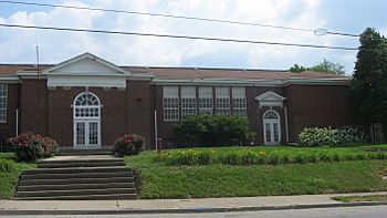 Virginia Avenue Colored School front detail