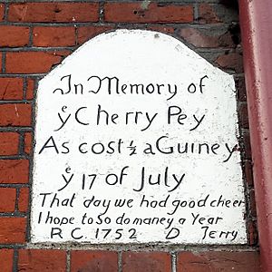 "Cherry Pey" plaque in Wanstead