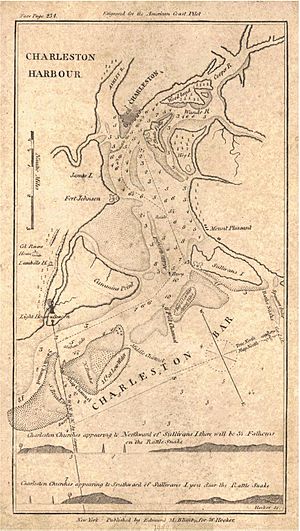 1822 map of Charleston Harbor, South Carolina