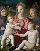 Agnolo di Cosimo, called Bronzino - Holy Family with St. Anne and the Infant St. John - Google Art Project
