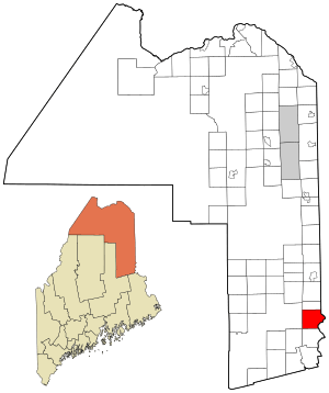 Location of Amity, Maine
