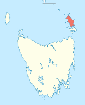 Australia Tasmania location map Flinders Island