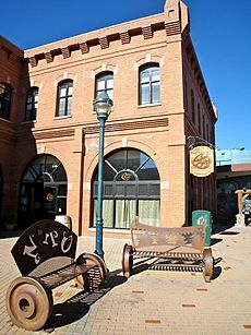 Benches in downtown Flagstaff