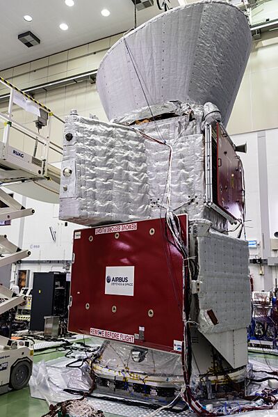 BepiColombo stack with sunshield
