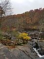 Blackstone River dam in Blackstone Massachusetts MA and North Smithfield RI Rhode Island USA