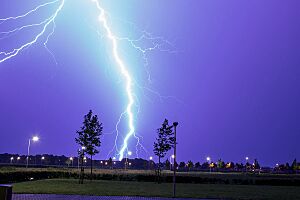 Bliksem in Assen