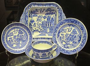 Blue Willow china, c. late 1800s, Lahaina Heritage Museum
