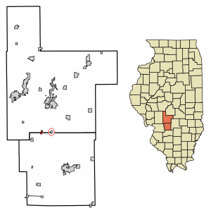 Location of Panama in Bond County, Illinois.
