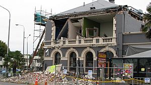 Carlton Hotel with post Feb 2011 earthquake damage