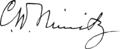 Chester Nimitz signature