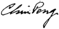Chin Peng Signature