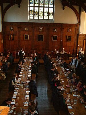 Communal dinner at Gonville and Caius