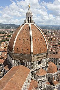 Dome of Florence Cathedral viewed from top of bell tower (2014)