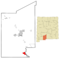 Dona Ana County New Mexico Incorporated and Unincorporated areas Santa Teresa Highlighted