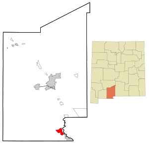 Location within Dona Ana County and New Mexico